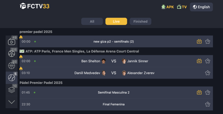 FCTV33 Link – Sports Live Streaming for Free